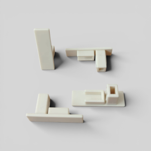 Tapas Plásticas para Contrapeso Plano para Cortina Enrollable